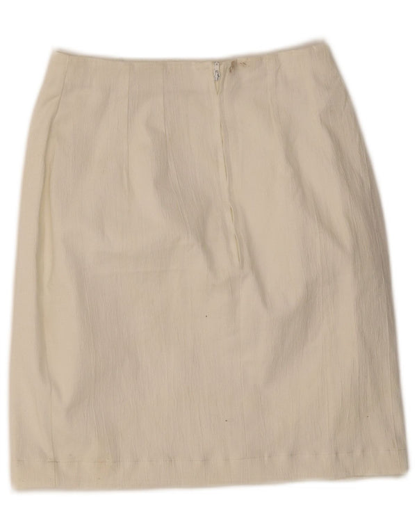 Marks & Spencer Mini jupe crayon pour femme UK 10 Small W25 Blanc Polyester