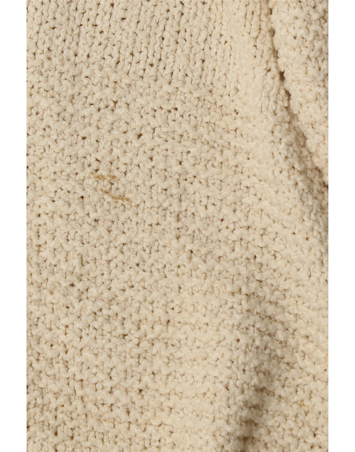 Topshop Pull surdimensionné à col roulé pour femme UK 8 Small Blanc cassé