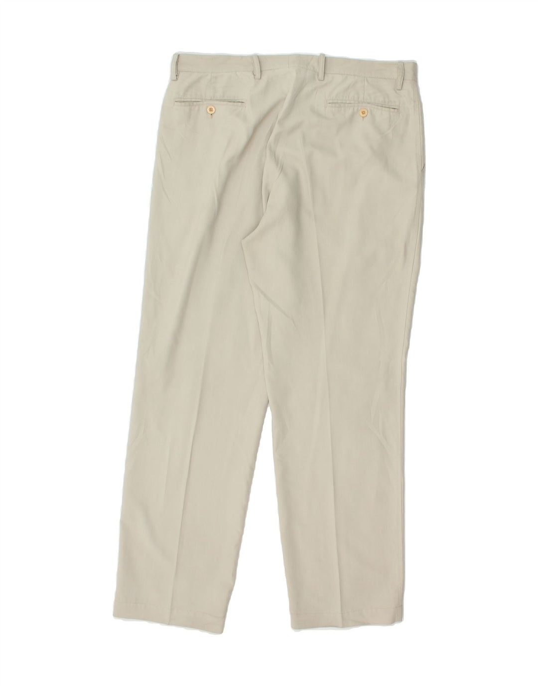 CHERVO Mens Slim Chino Trousers XL W38 L31 Beige Polyester Vintage Chervo and Second-Hand Chervo from Messina Hembry 