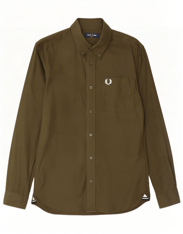 Fred Perry Chemise Homme Petit Kaki Coton