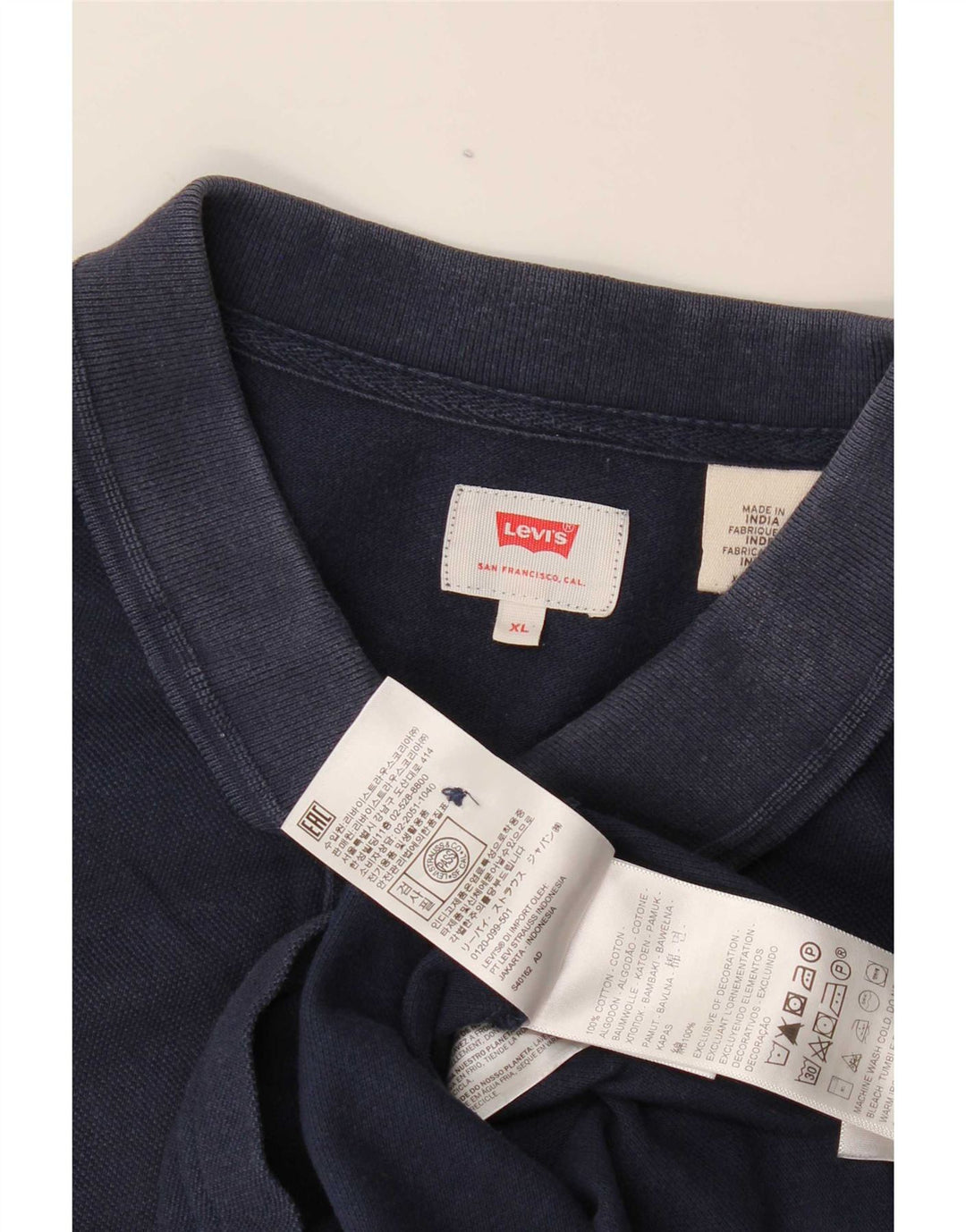 Levi's Polo Homme XL Bleu Marine Coton