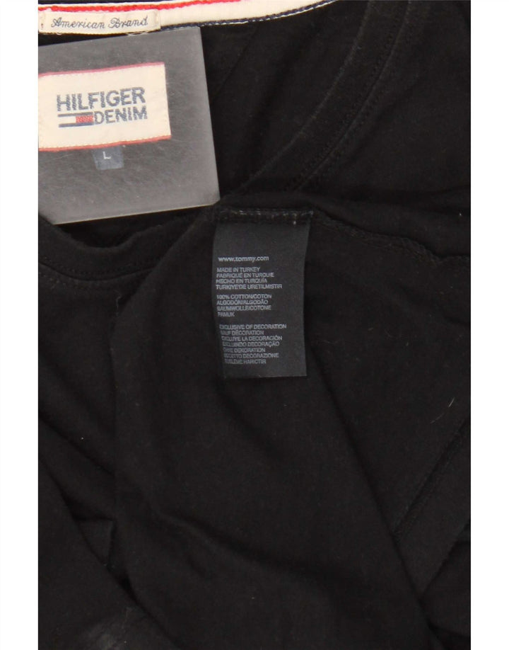 Tommy Hilfiger T-Shirt Homme Haut Large Noir Coton