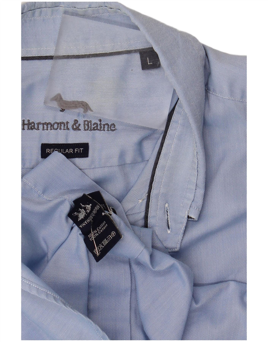 Harmont & Blaine Chemise Regular Fit Homme Bleu Coton