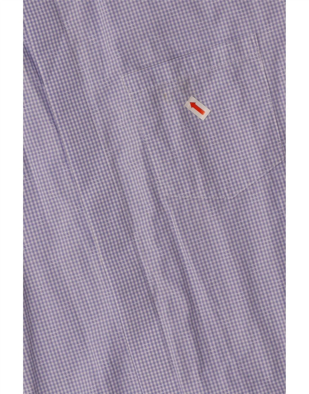 CALVIN KLEIN Mens Short Sleeve Shirt Medium Purple Gingham Cotton