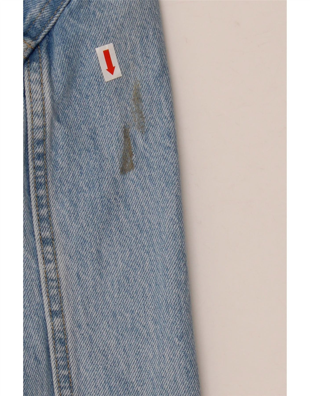 Levi's Veste en jean courte pour femme UK 16 Large Bleu Floral Coton