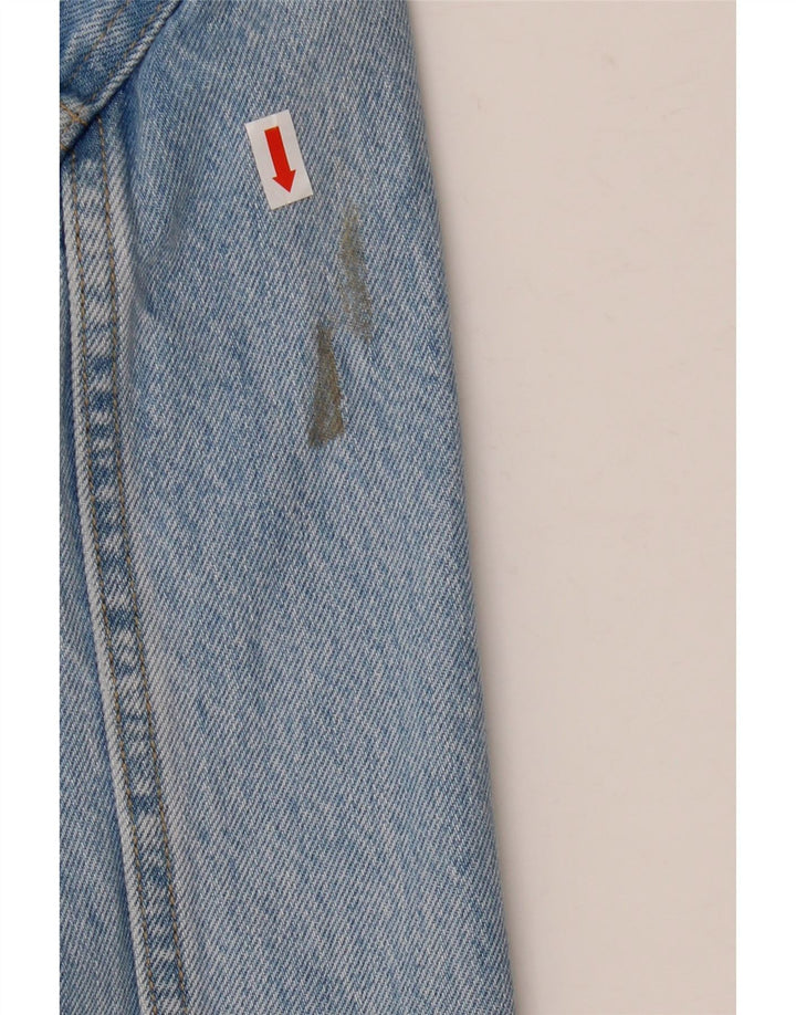 Levi's Veste en jean courte pour femme UK 16 Large Bleu Floral Coton