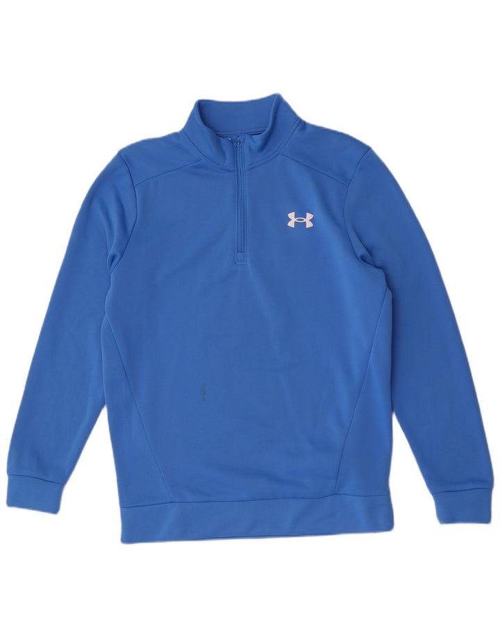 Under Armour Sweat-shirt à col zippé pour homme Petit Bleu Polyester