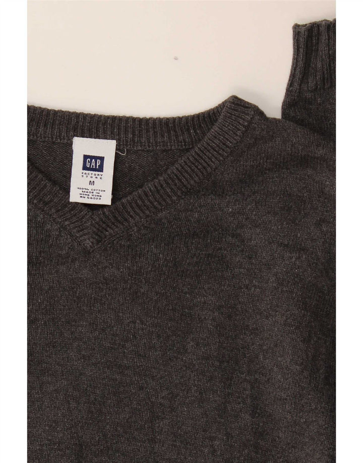 Gap Pull Col V Homme Gris Moyen Coton