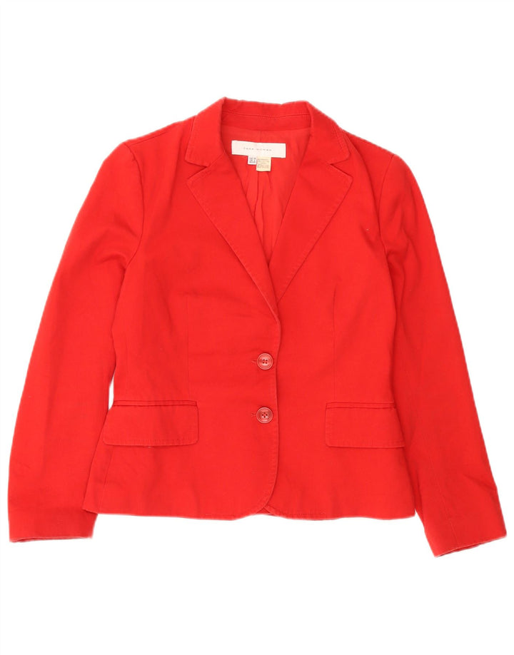 Zara Veste Blazer 2 Boutons Femme EU 38 Petit Coton Rouge