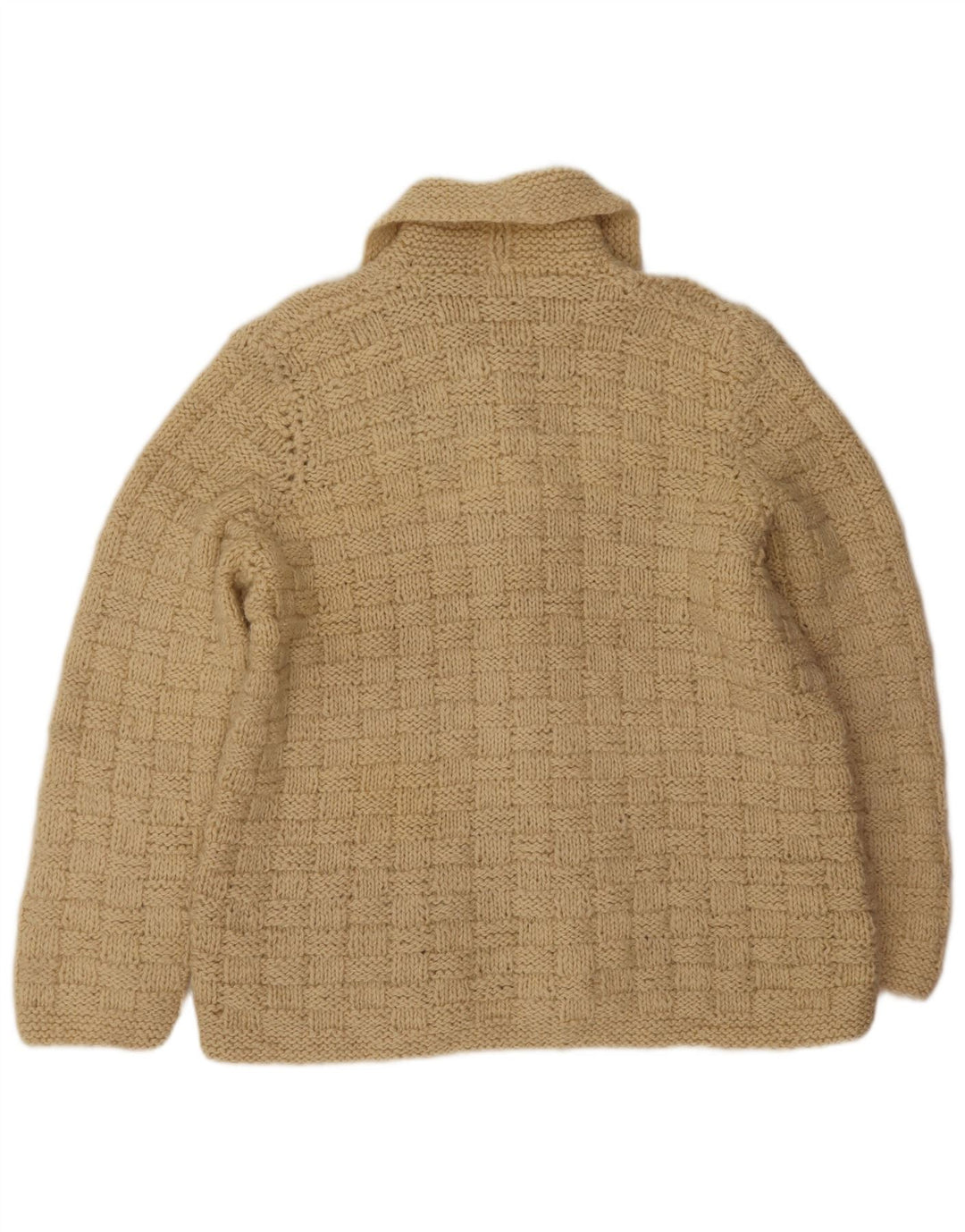 Pull Cardigan Vintage Homme Beige Moyen