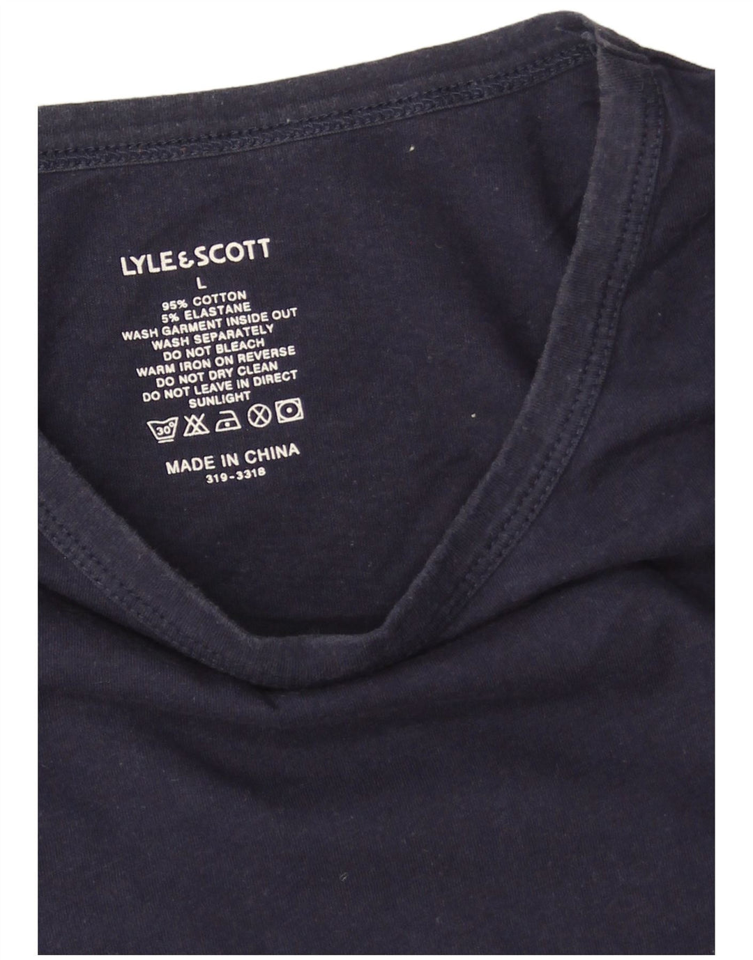 Lyle & Scott T-Shirt Homme Haut Large Bleu Marine Coton