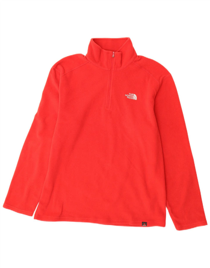 The North Face Pull polaire à col zippé pour homme Rouge moyen Polyester