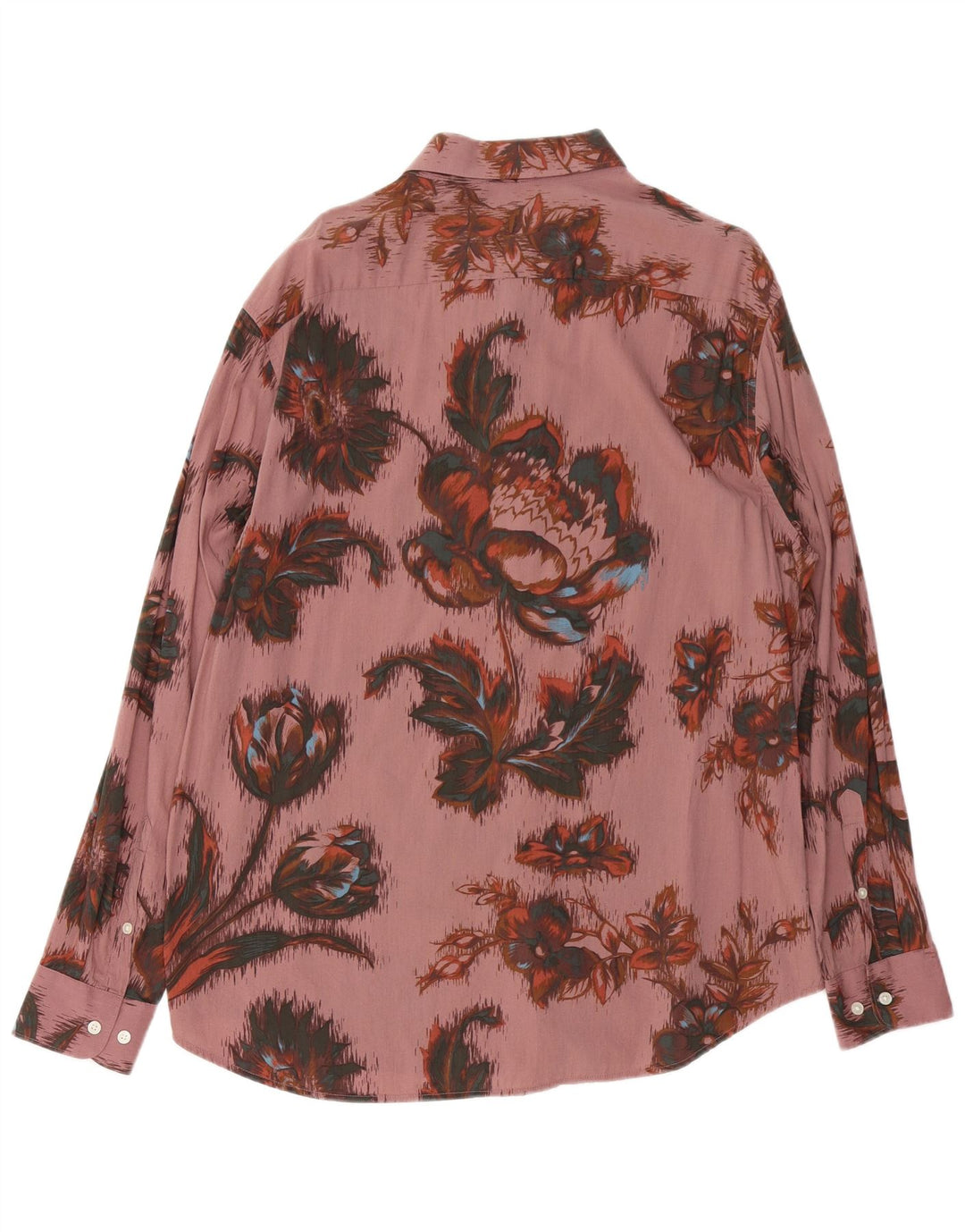 VINTAGE Chemise Homme Grand Coton Floral Rose