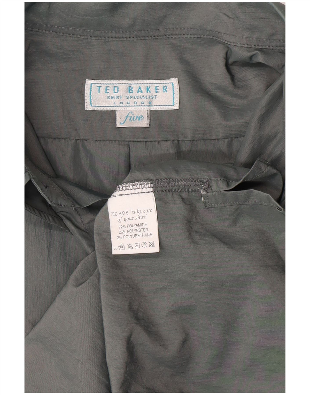 Ted Baker Chemise Homme Taille 5 XL Gris Polyamide