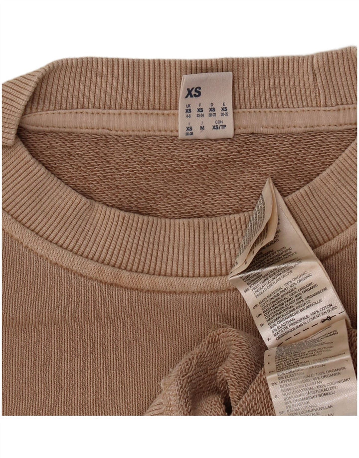 REEBOK Sweat-shirt surdimensionné pour femme UK 4/6 XS Beige Coton