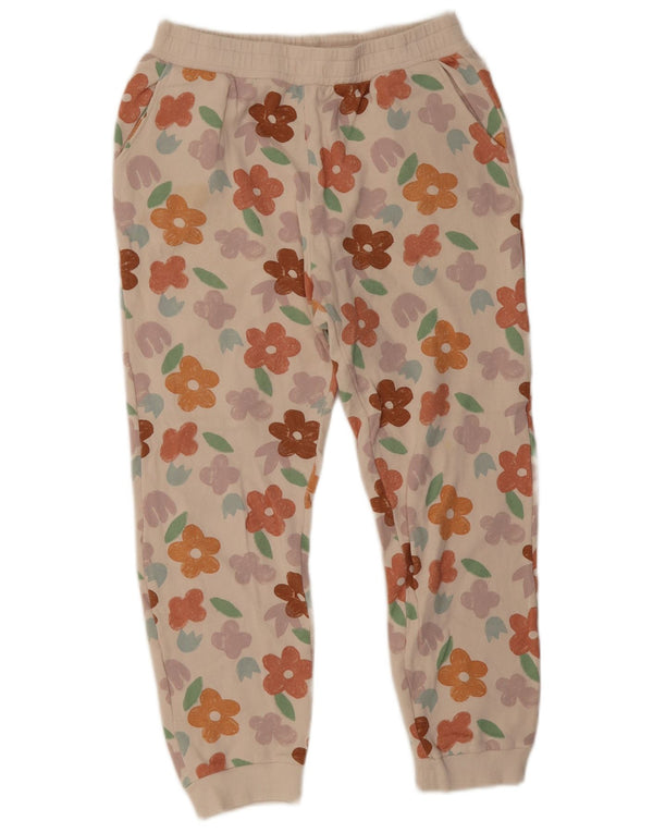 Pantalon de survêtement pour femme ZARA Joggers UK 14 Beige moyen fleuri