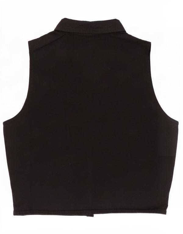 NEW LOOK Gilet en jean pour femme UK 44 en coton noir moyen