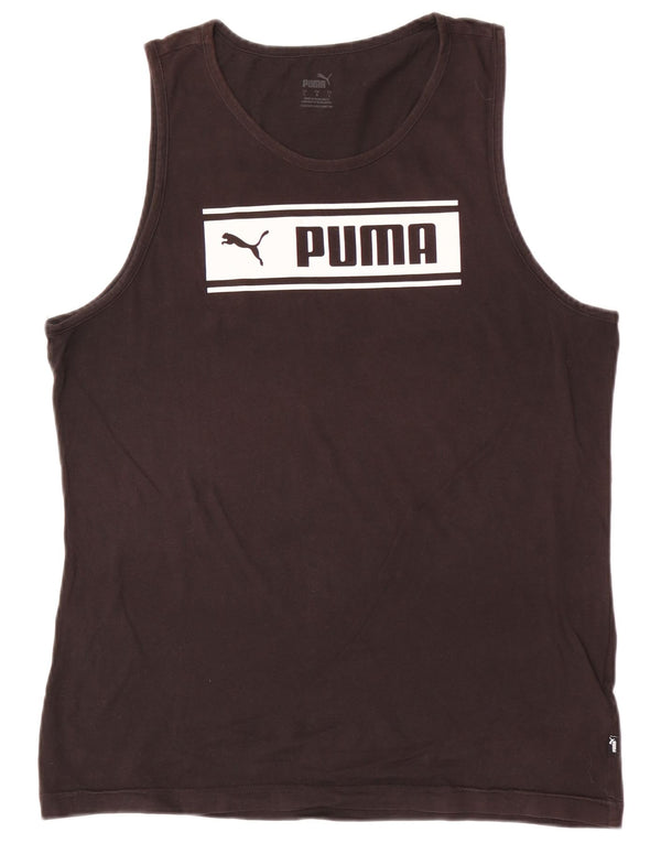 Puma Sweat-shirt pour homme en coton noir Taille L