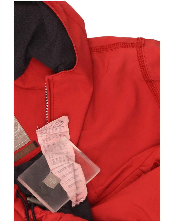 Napapijri Veste Anorak à Capuche Graphique Garçon 11-12 Ans Rouge Polyester