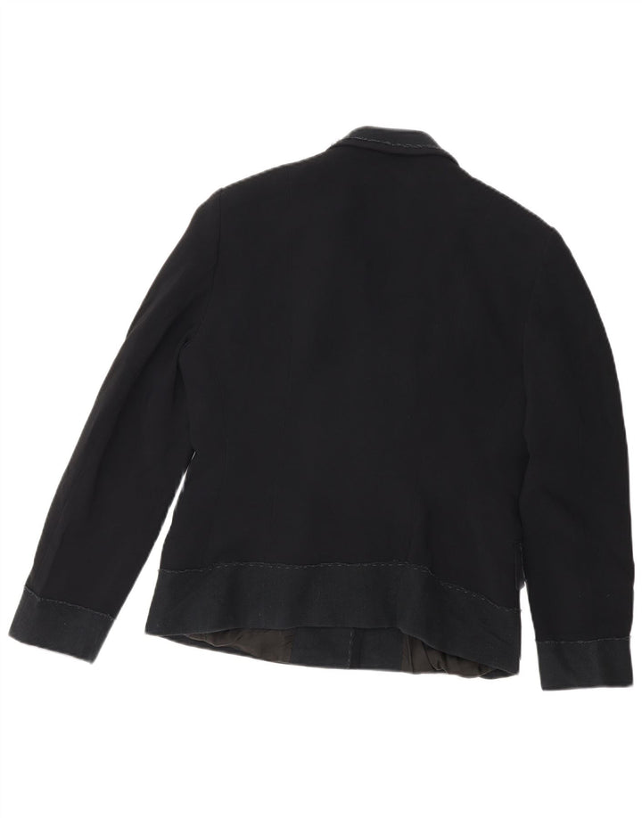 Moschino Veste blazer pas cher et chic pour femme UK 12 Rayonne noire moyenne