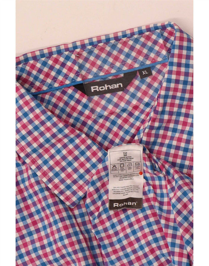 Rohan Chemise à manches courtes XL en polyamide vichy multicolore pour homme