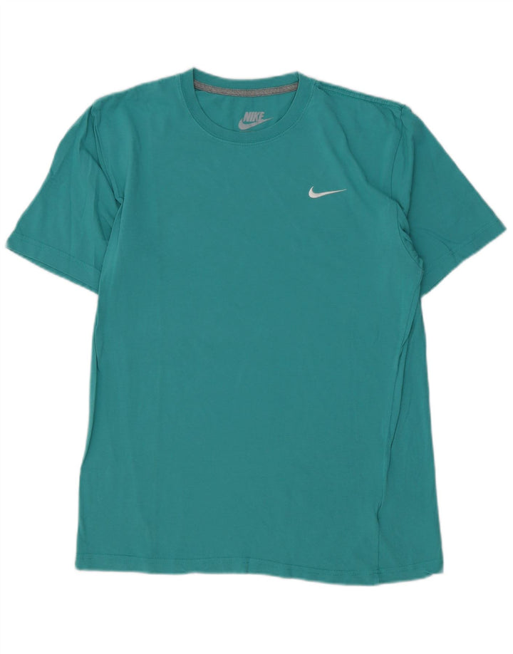Nike T-shirt coupe classique en coton turquoise moyen pour homme