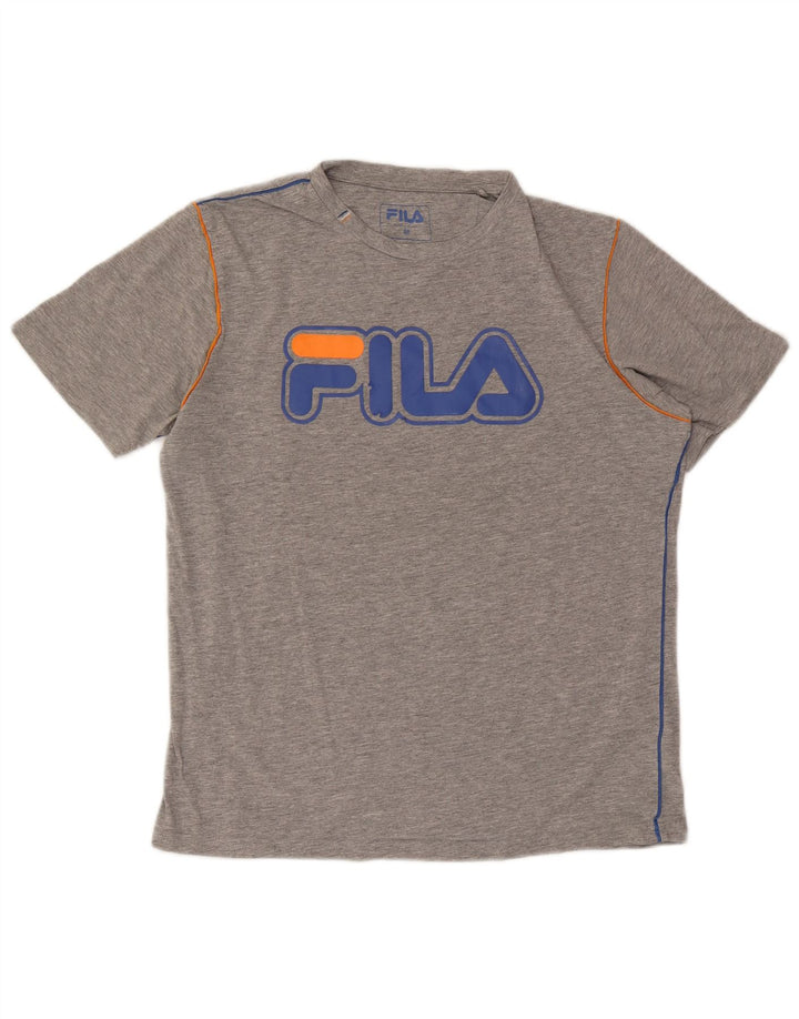 Fila T-Shirt Graphique Homme Gris Moyen Moucheté Coton