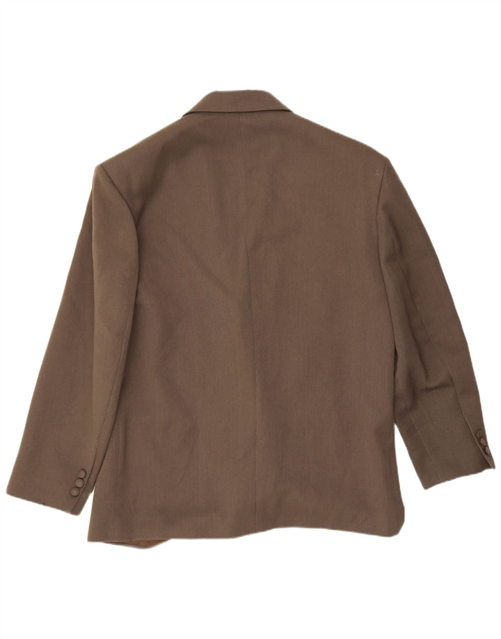 Veste Blazer Double Boutonnage Vintage Homme IT 52 XL Marron Polyester