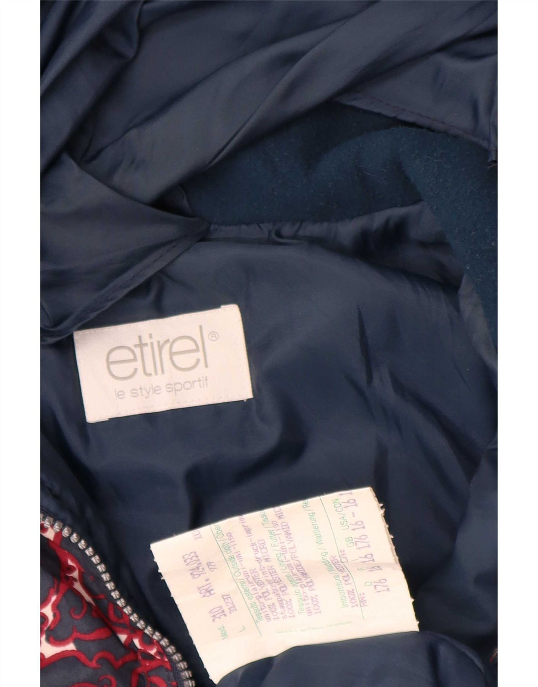 Etirel Veste Anorak Coupe Ample Garçon à Motif Abstrait 15-16 Ans Bleu Marine