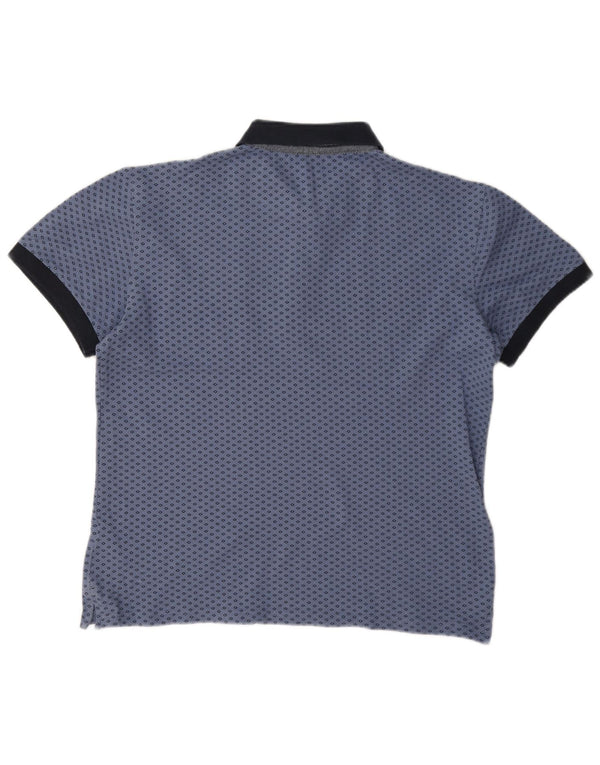 Gas Polo Homme Grand Bleu Géométrique Coton