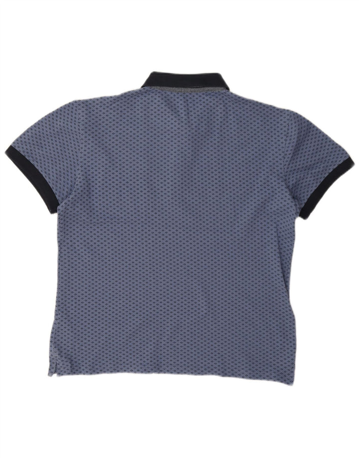 Gas Polo Homme Grand Bleu Géométrique Coton