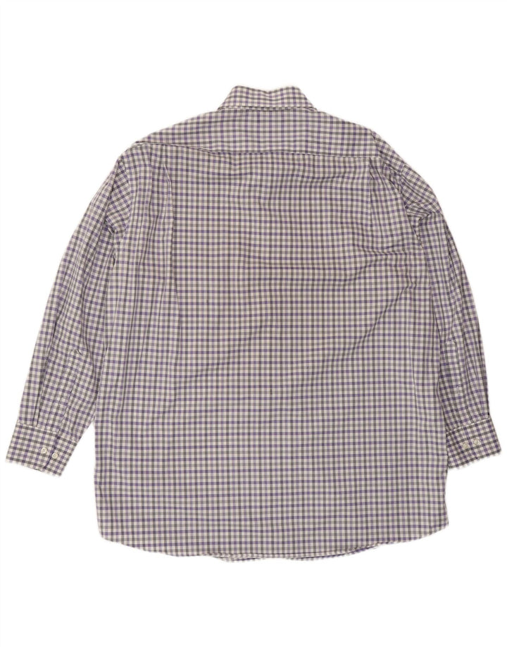 Tommy Hilfiger Chemise coupe régulière pour homme Taille 17 XL Bleu Vichy