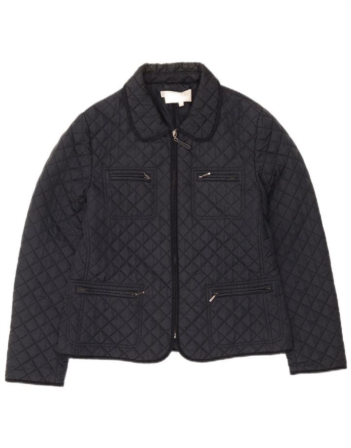 Hobbs Veste matelassée pour femme UK 12 Medium Bleu Marine Polyamide