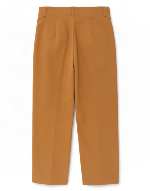 Pantalon décontracté droit femme Zara Large W30 L30 Beige Polyester