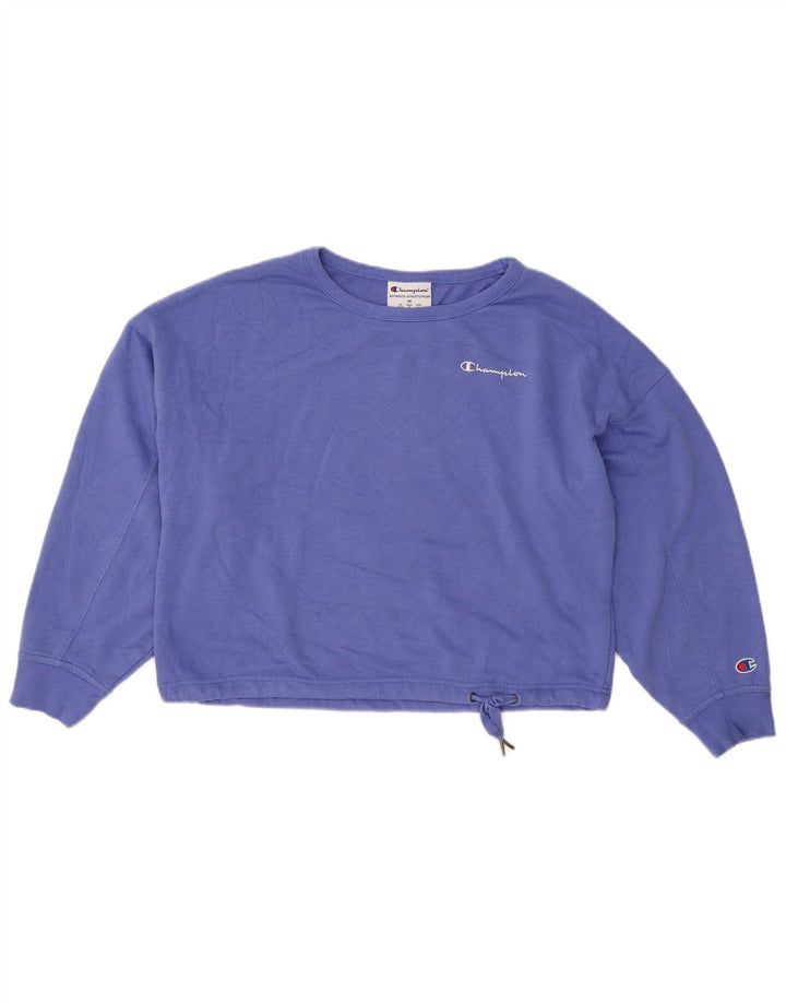 CHAMPION Sweat-shirt court surdimensionné pour femme UK 14 Bleu moyen