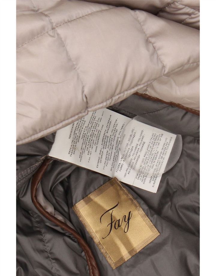 Fay Gilet rembourré pour femme UK 16 Large Beige Polyester