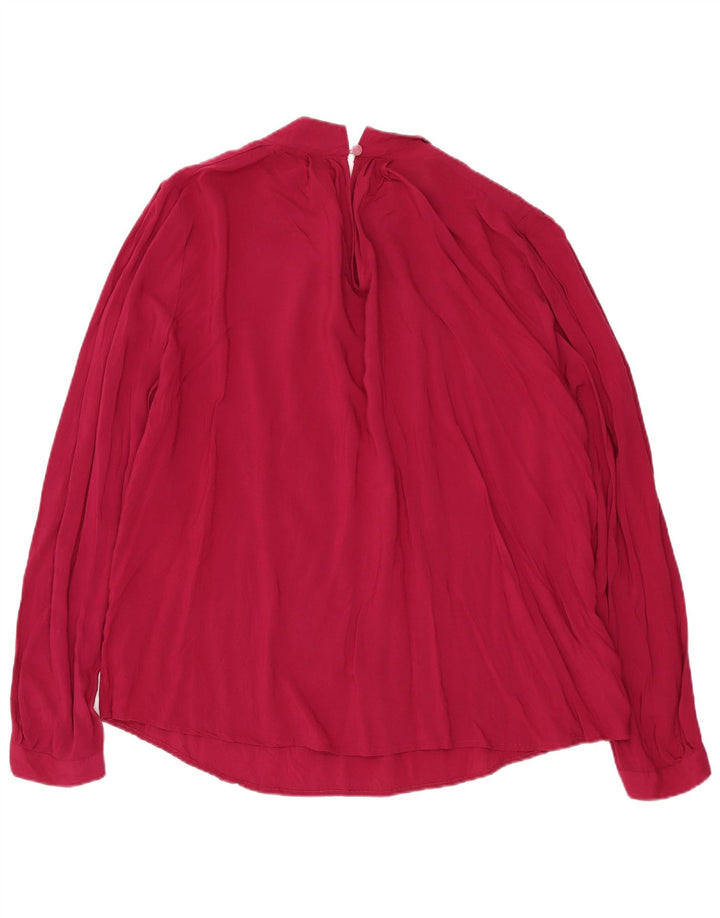 BENETTON Chemisier à manches longues pour femme UK 18 XL Bordeaux