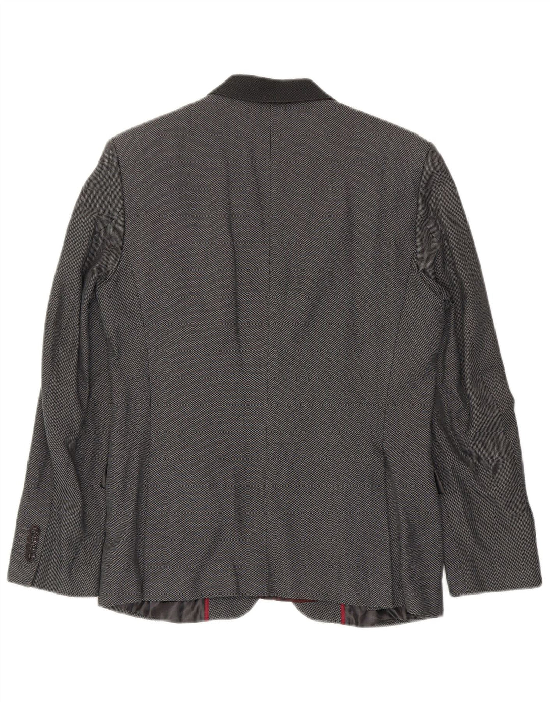 Zara Veste Blazer 2 Boutons Homme EU 48 Gris Moyen Coton