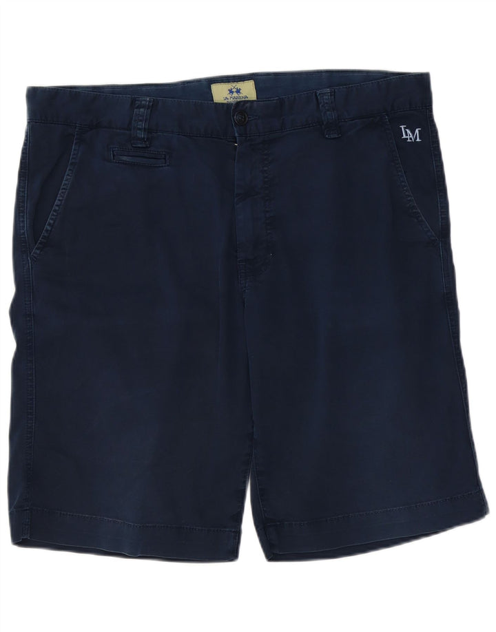 LA MARTINA Short Chino Homme W38 XL Bleu Marine