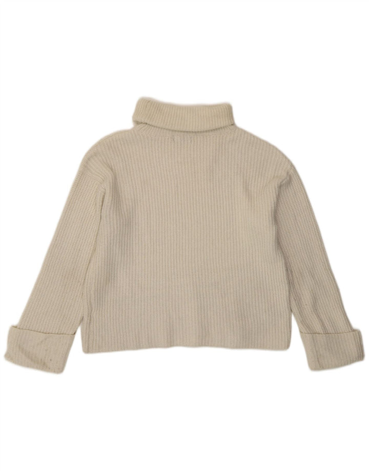 Marks & Spencer Pull Col Roulé Homme Petit Blanc Cassé Polyamide