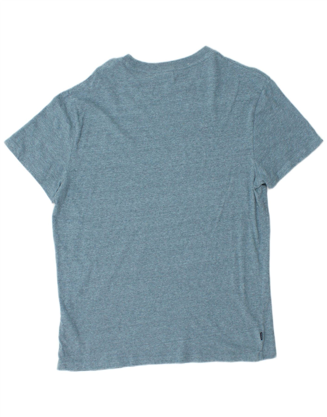 Superdry Homme T-Shirt Top Large Bleu Moucheté Coton