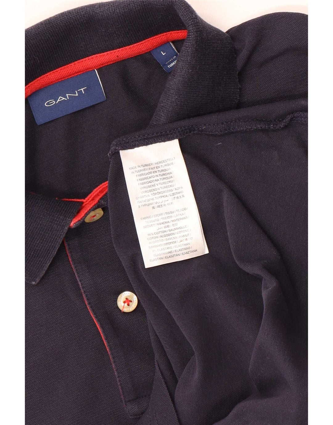 Gant Polo Homme Grand Bleu Marine Coton