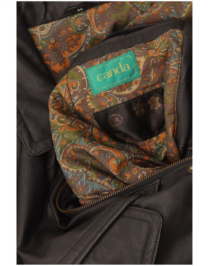 CANDA Veste en cuir pour homme UK 44 2XL Cuir noir