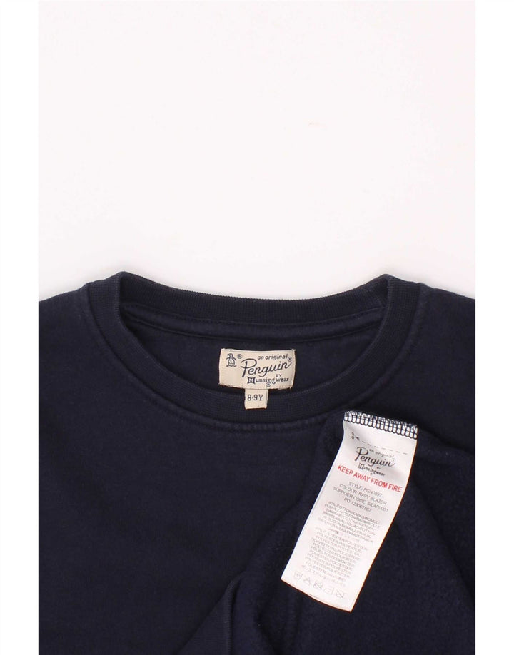Penguin Sweat-Shirt Garçon 8-9 Ans Bleu Marine