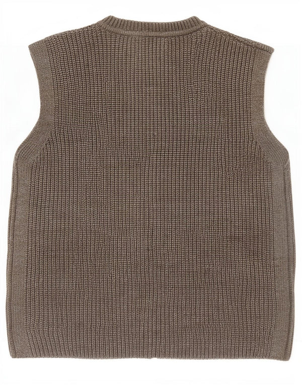 Marks & Spencer Pull cardigan sans manches pour femme UK 10 Petit Gris