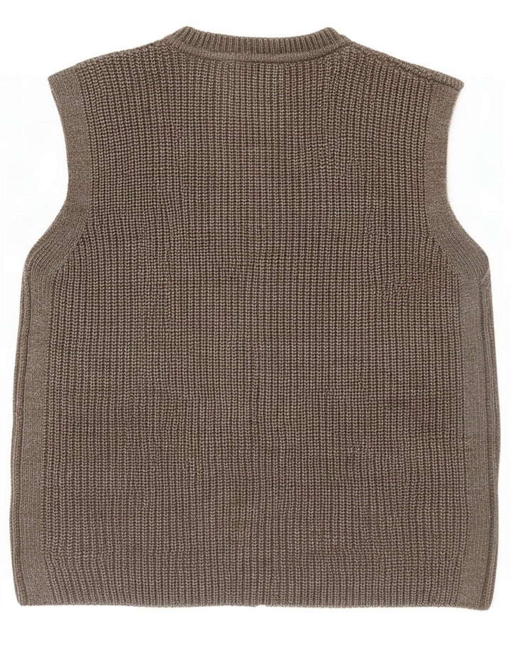 Marks & Spencer Pull cardigan sans manches pour femme UK 10 Petit Gris