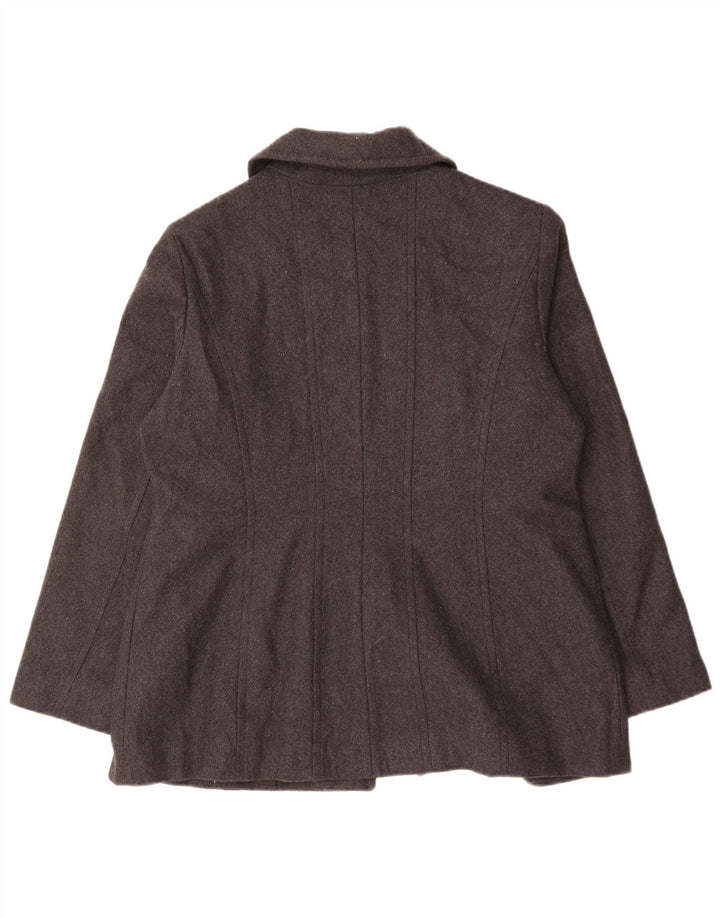 London Fog Pardessus Femme UK 18 XL Laine Grise