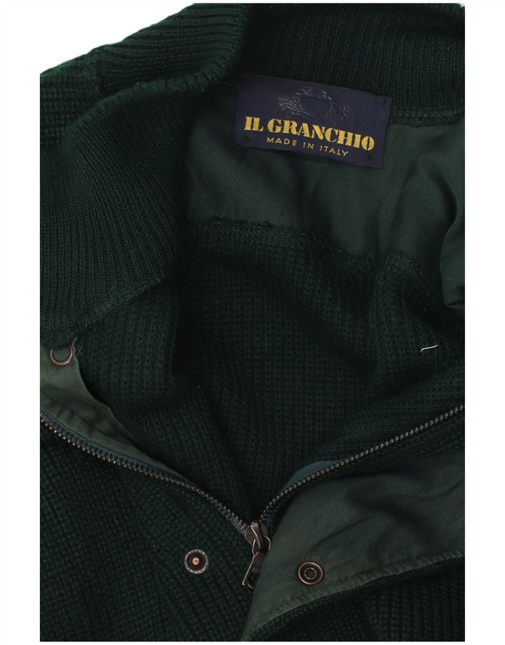 Il Granchio Pull Cardigan Homme Vert Moyen