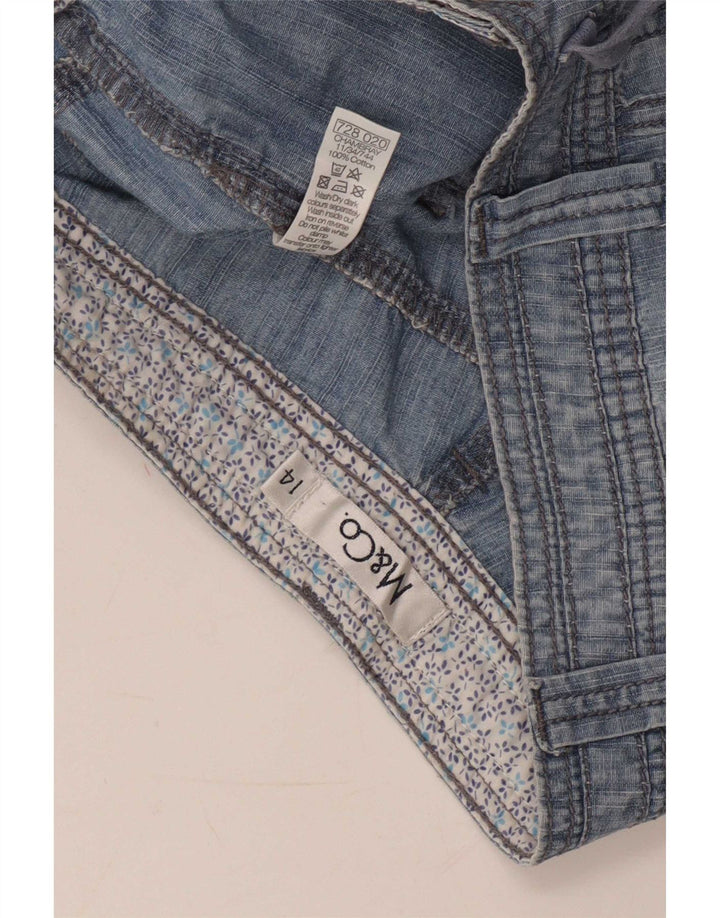 M&Co Bermuda Femme UK 14 Large W32 Bleu Coton