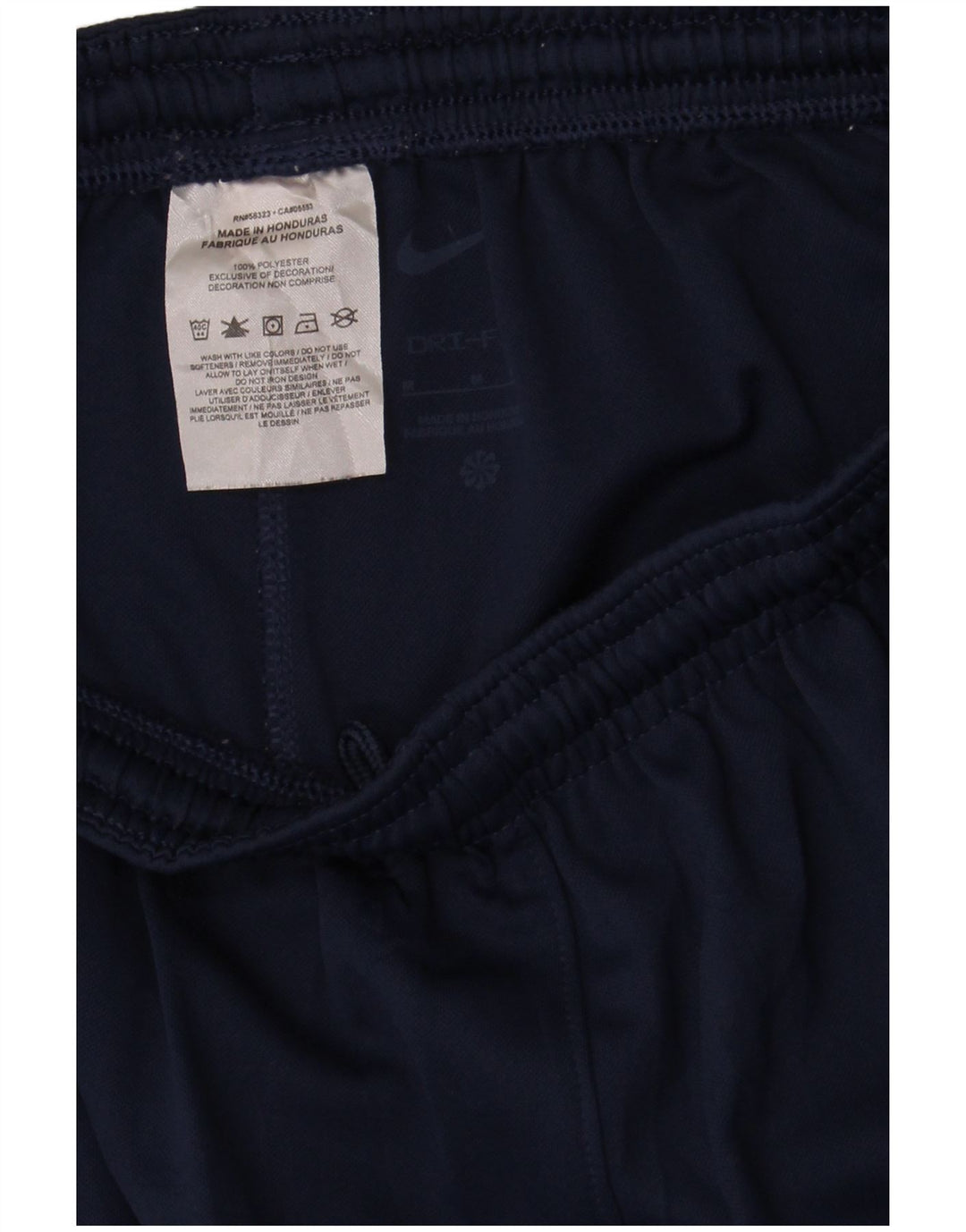Nike Short de sport Dri Fit pour femme UK 12 Bleu marine moyen Polyester